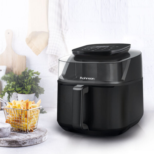 Rohnson R-2838 Φριτέζα Αέρος με Αποσπώμενο Κάδο 5.5lt Μαύρη - Image 4