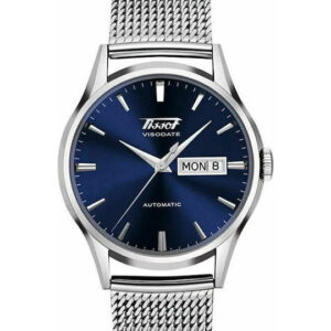 Tissot Heritage Visodate Ρολόι Αυτόματο με Μεταλλικό Μπρασελέ σε Ασημί χρώμα