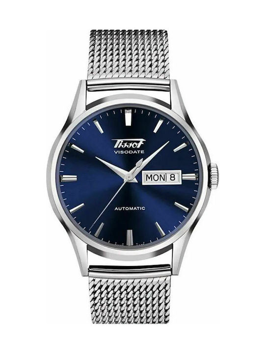Tissot Heritage Visodate Ρολόι Αυτόματο με Μεταλλικό Μπρασελέ σε Ασημί χρώμα