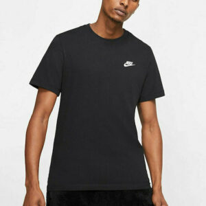 Nike Sportswear Club Ανδρικό T-shirt Μαύρο Μονόχρωμο