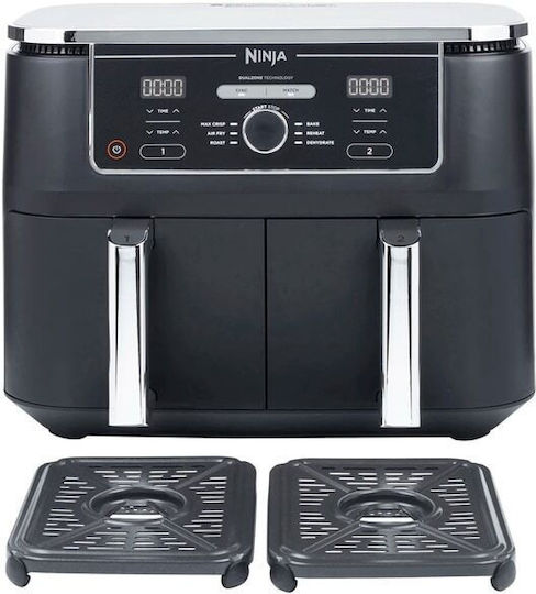 Ninja Foodi Max Dual Zone Air Fryer με Διπλό Αποσπώμενο Κάδο 9.5lt Μαύρο