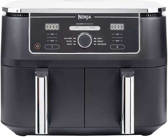 Ninja Foodi Max Dual Zone Air Fryer με Διπλό Αποσπώμενο Κάδο 9.5lt Μαύρο