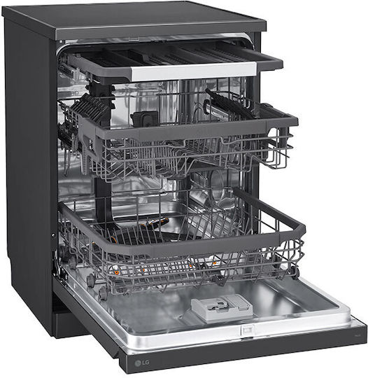 LG Ελεύθερο Πλυντήριο Πιάτων με Wi-Fi για 14 Σερβίτσια QuadWash Π60xY85εκ. Μαύρο