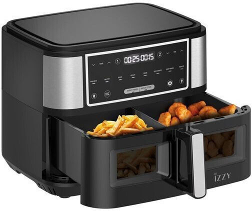 xlarge_20231220091708_bc60a915 Izzy Air Fryer με Διπλό Αποσπώμενο Κάδο 10lt Ασημί IZ-8225