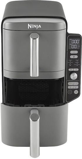 Ninja Double Stack XL Air Fryer με Διπλό Αποσπώμενο Κάδο 9.5lt Γκρι