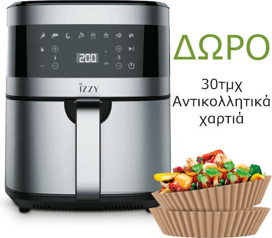 Izzy Air Fryer 7lt Ασημί IZ-8207